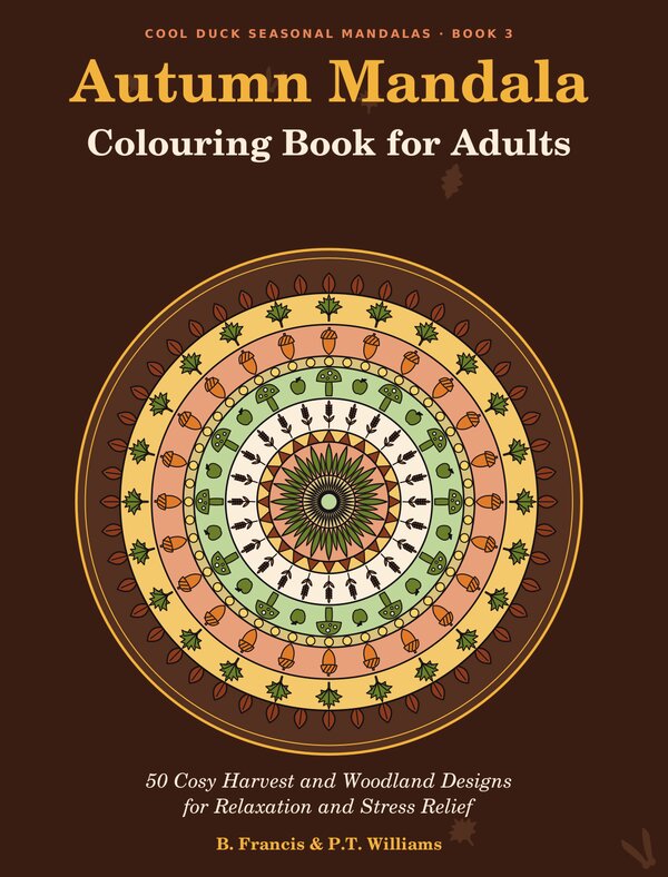 Cover of Autumn Mandala Colouring Book for Adults